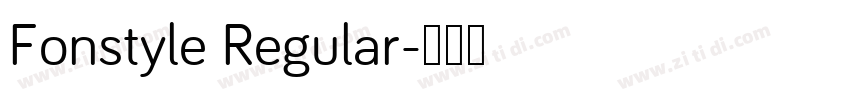 Fonstyle Regular字体转换
